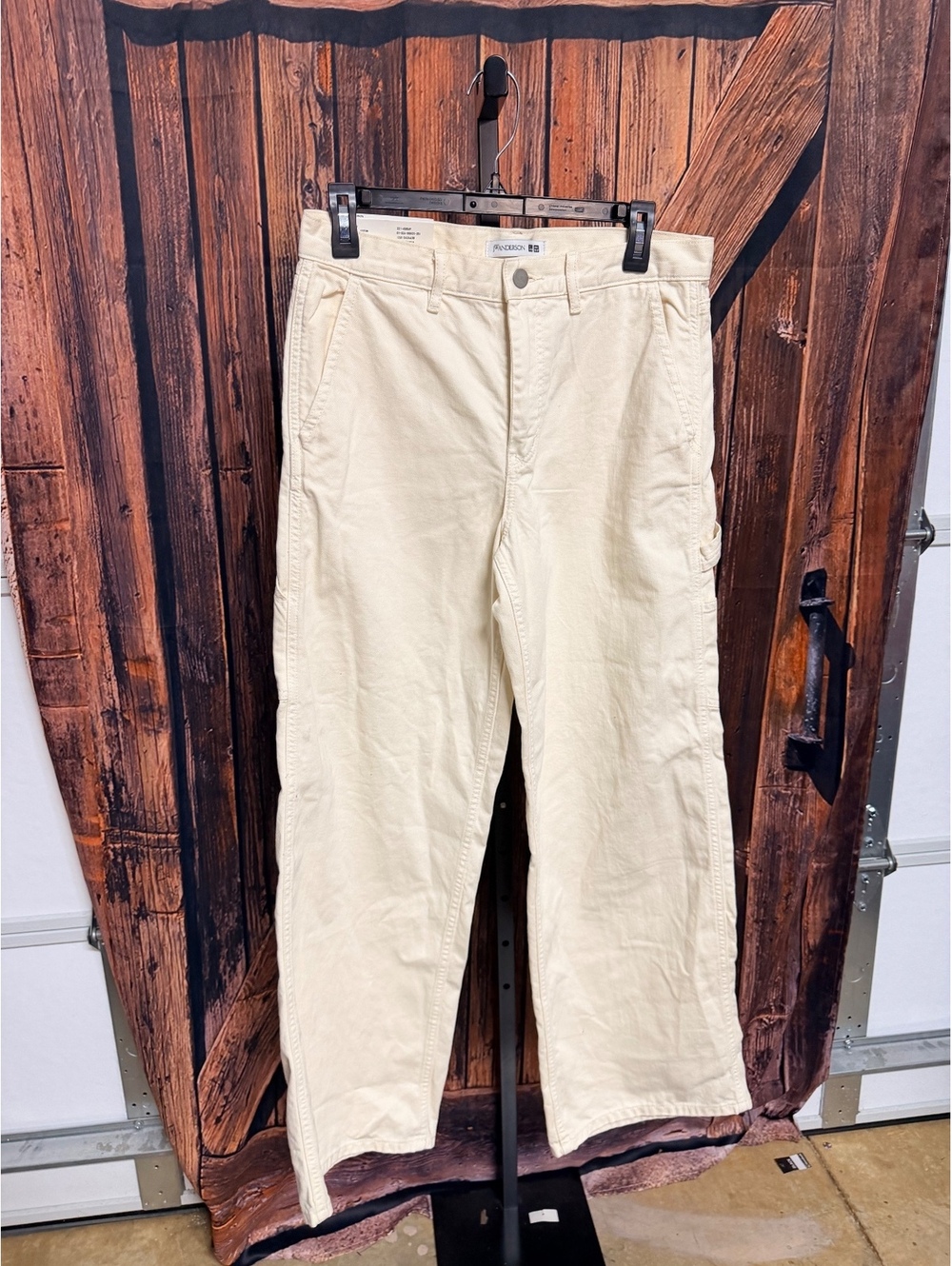 JW Anderson x Uniqlo Women's Relaxed Painter Pants Off White Size 26